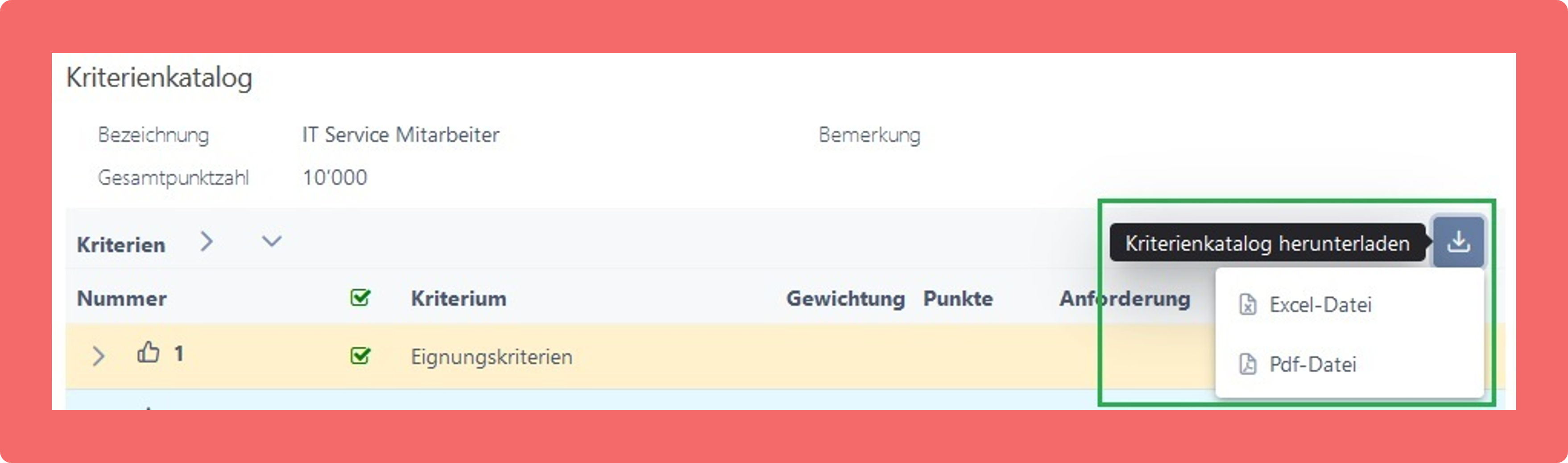 Kriterienkatlog HL